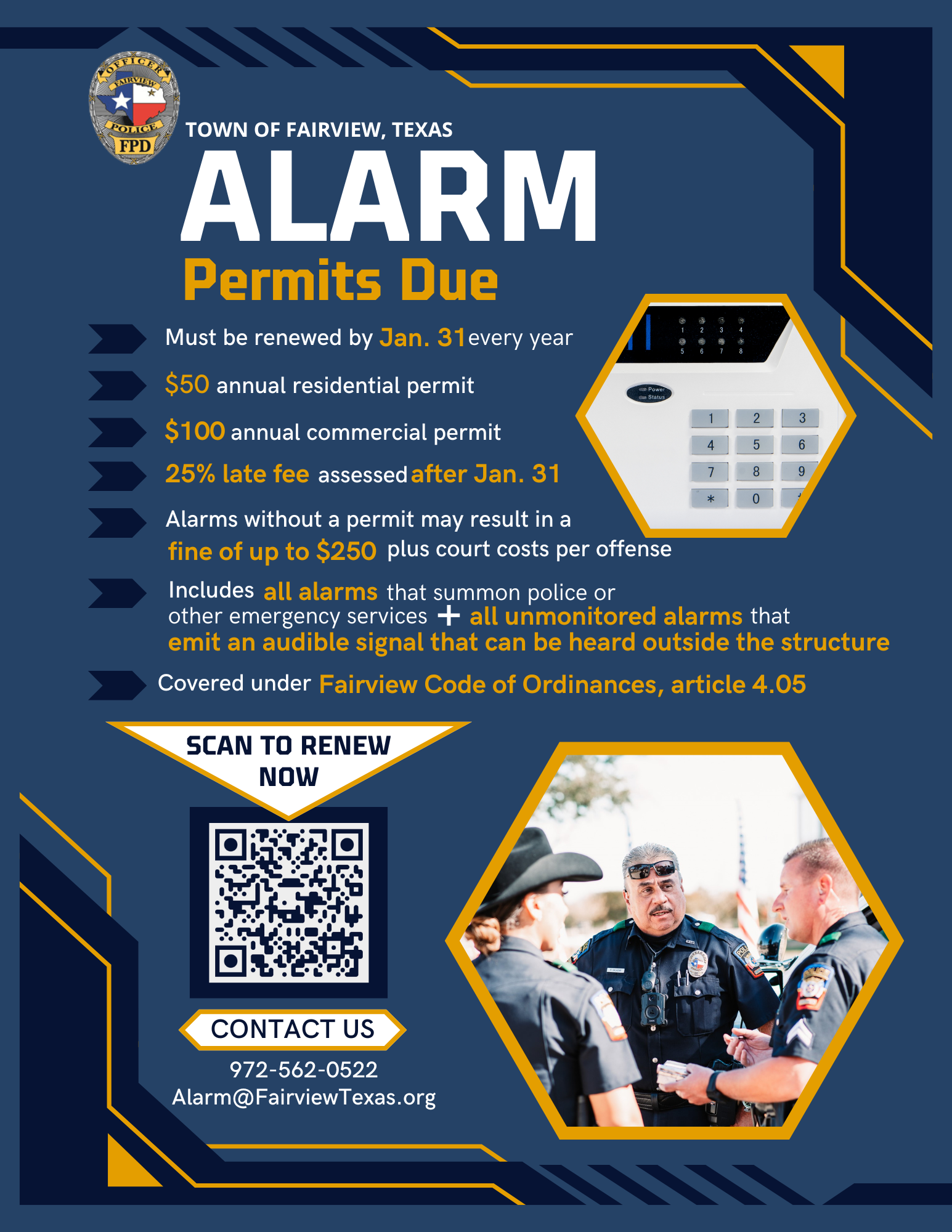 Alarm Permit Renewals