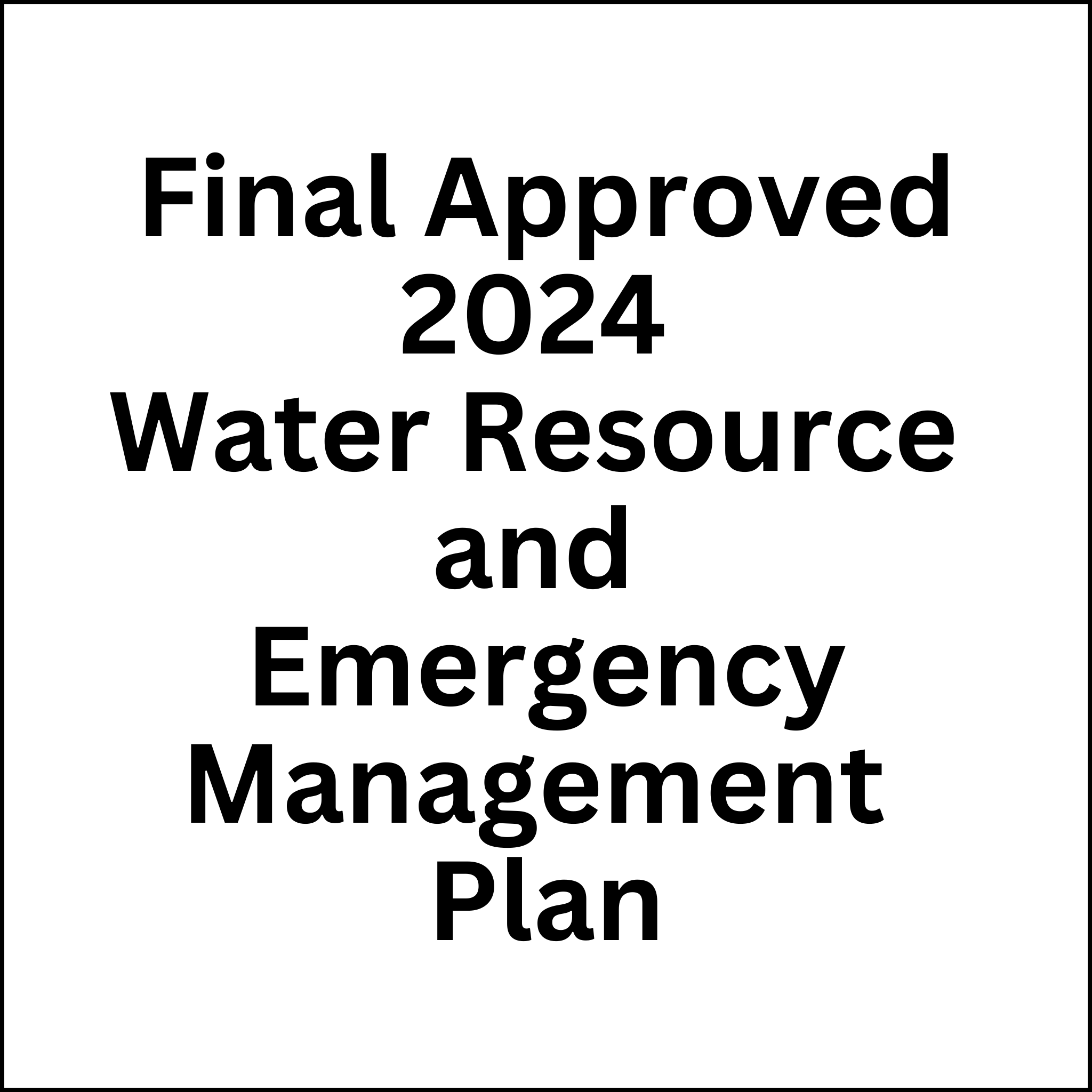 Final Approved Water Resource