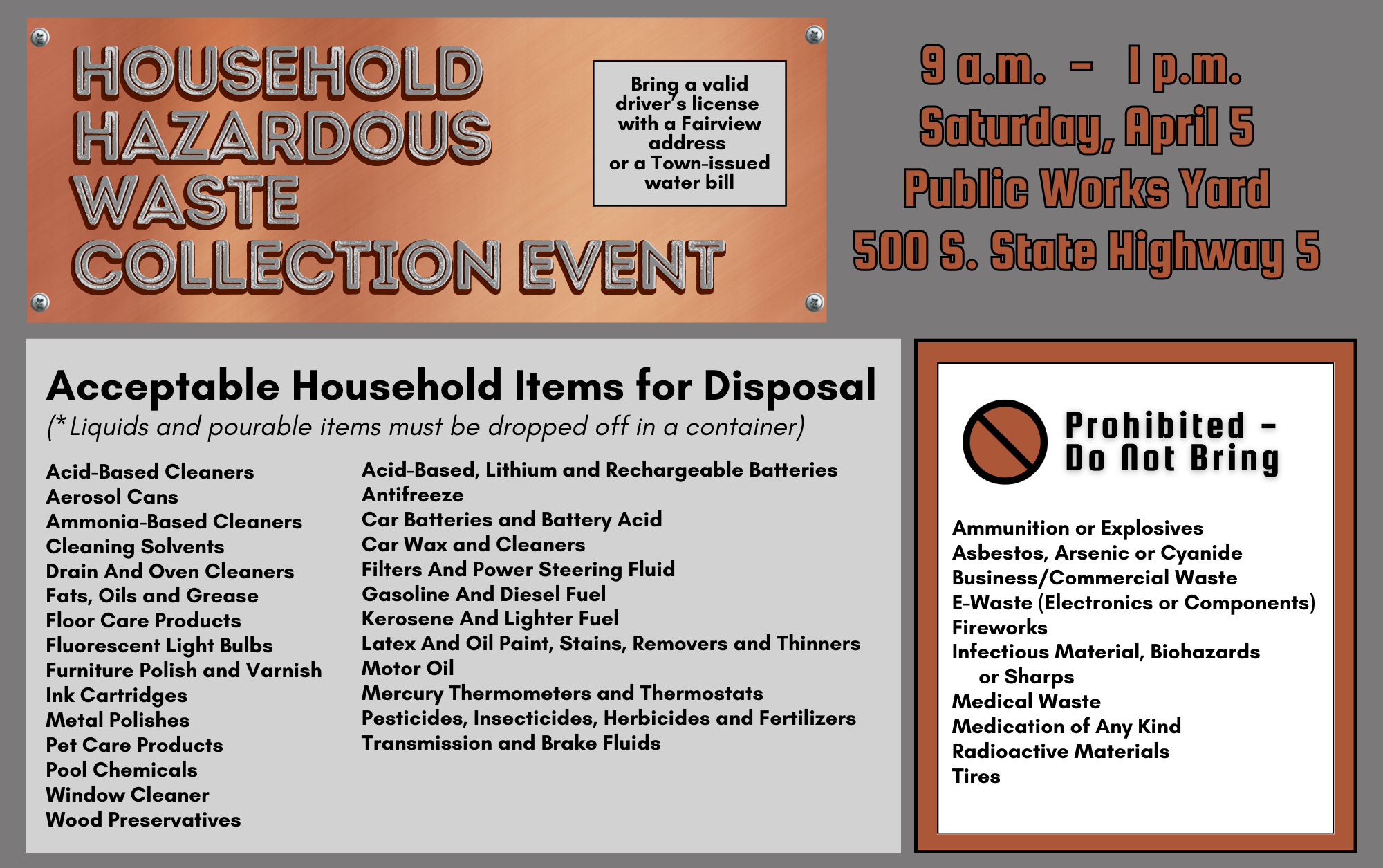 Household Hazardous Waste Collection Event