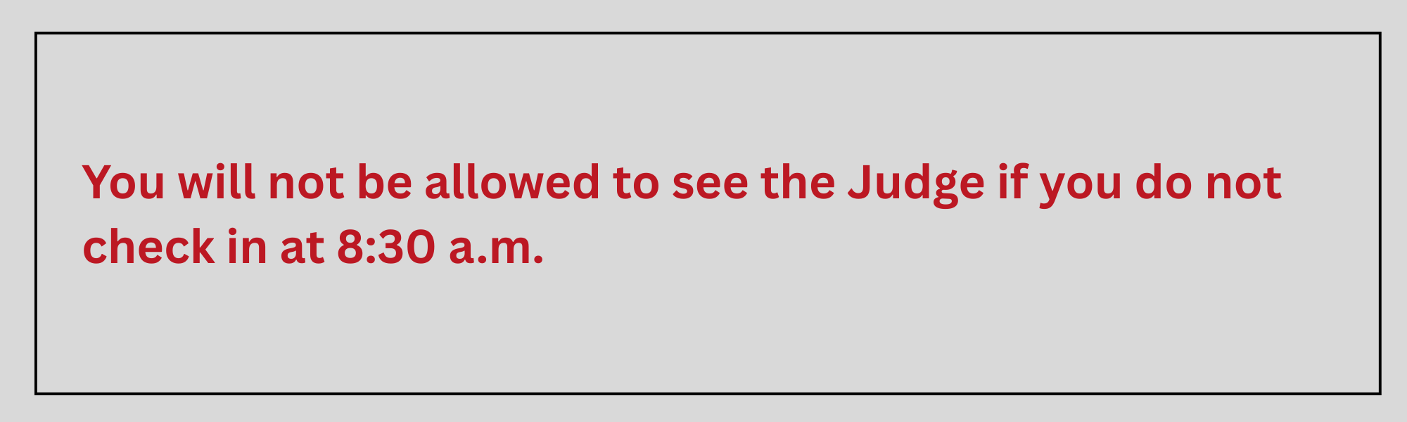 See the Judge red