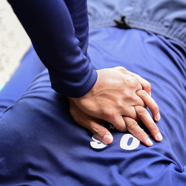 Image of someone performing chest compressions