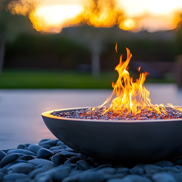 Image of a backyard fire pit