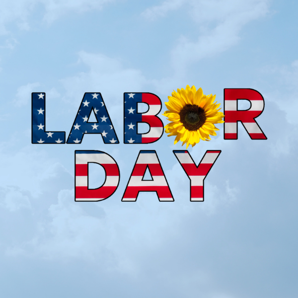 Image of the words "Labor Day"